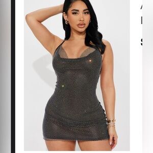 Sequin Embellished backless Dress by Fashion Nova